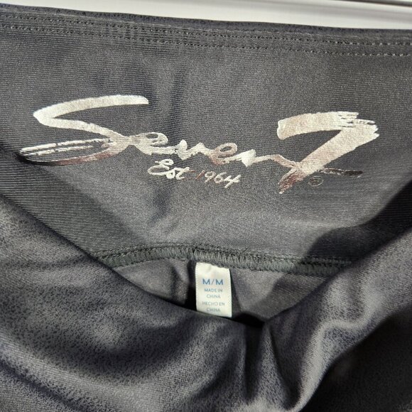 7 Seven Gunmetal Faux Leather Leggings Size Medium - Picture 4 of 10